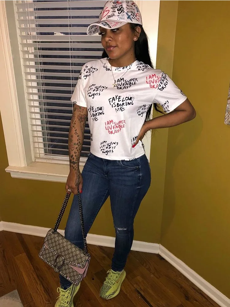 Dower Me, Модные свободные топы с коротким рукавом и круглым вырезом, повседневные топы для офисных леди, NZ167