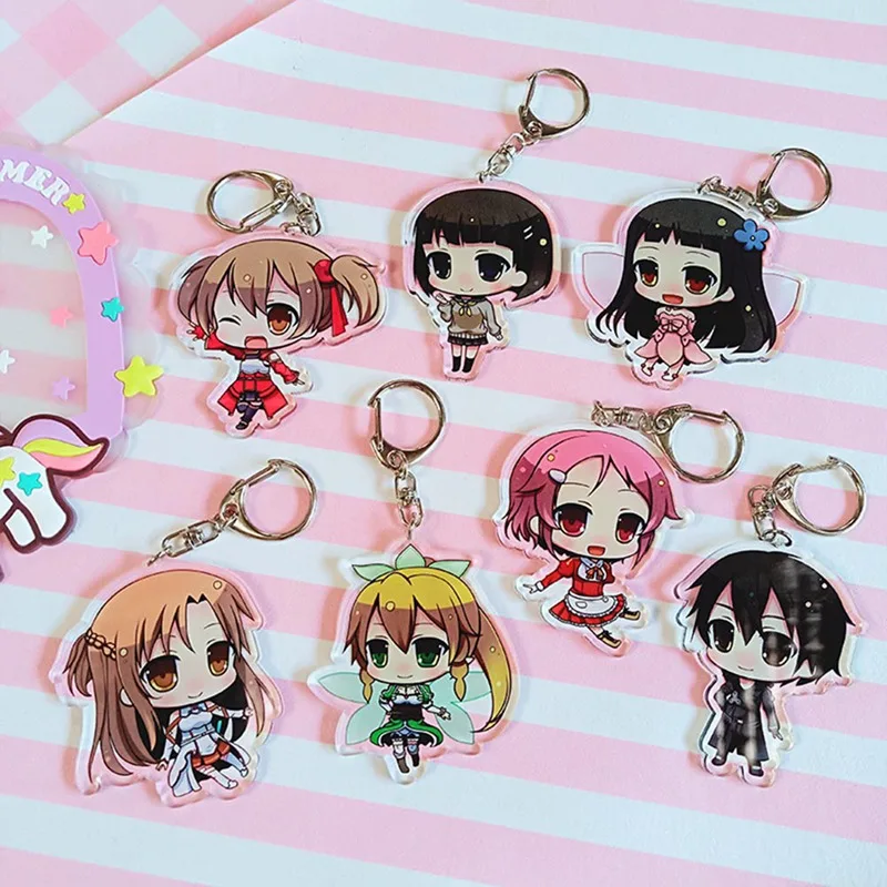 Sword Art Online SAO Yuuki Asuna акриловый брелок для ключей