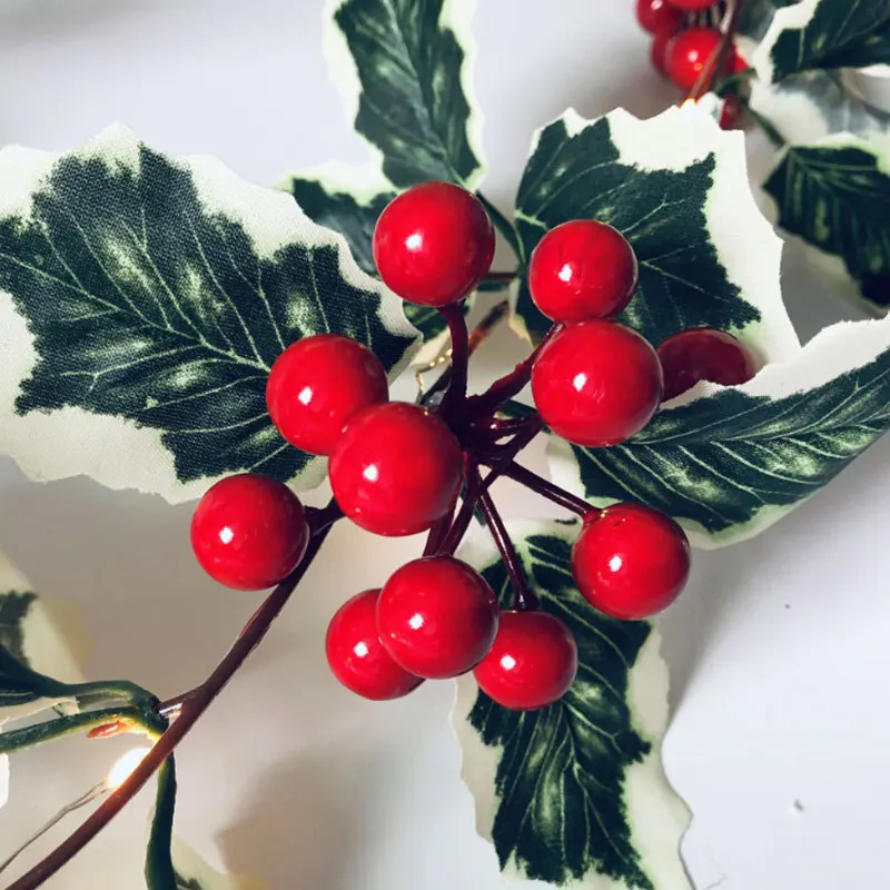 2 м 20 шт. светодиодный светильник Красный Фруктовый декоративный ротанг