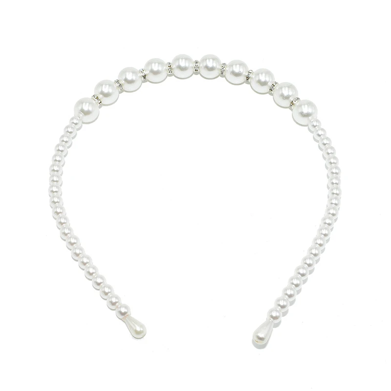 Модная Роскошная большая Жемчужная Повязка на голову для женщин, повязка на голову, ободки для девочек вечерние жемчужные аксессуары для волос для девочек, новинка - Цвет: F