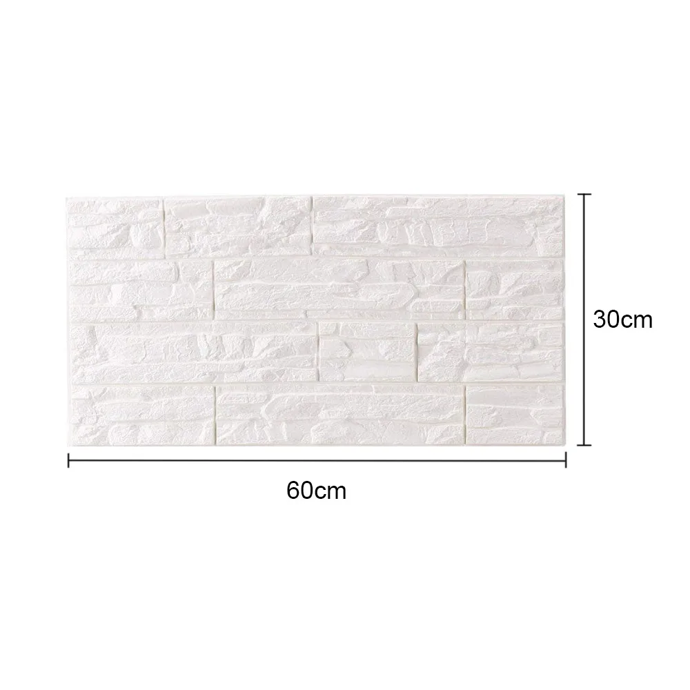 

Wallpapers 3D Brick Pattern For Tv Background Living Room Bedroom Wall Decor DIY Self-Adhesive Waterproof PE Foam Wall Stickers