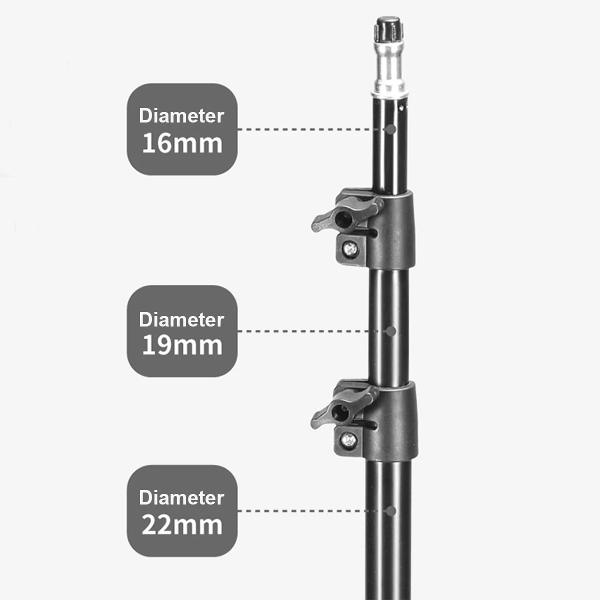 

Photographic Lighting Stand 0.5m/1.1m/1.5m/2.1m Ring Lamp Fill Light Stand Length Adjustable Tripod for Ring Light Live Stream