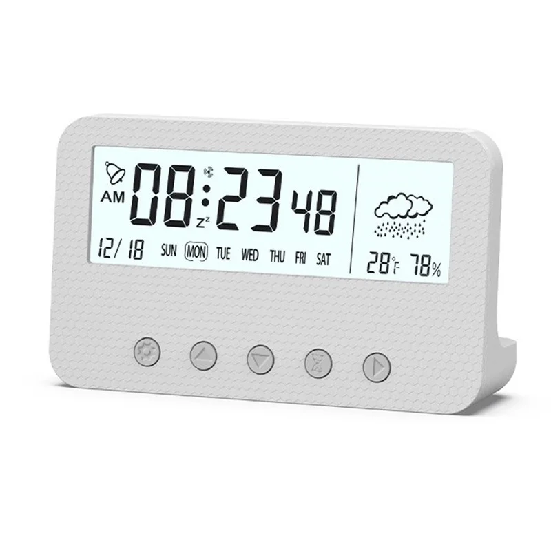 

Mute Luminous Desktop LCD Digital Desktop Electronic Clock Creative Student Alarm Clock Electronic Timer Dual-Use Clock