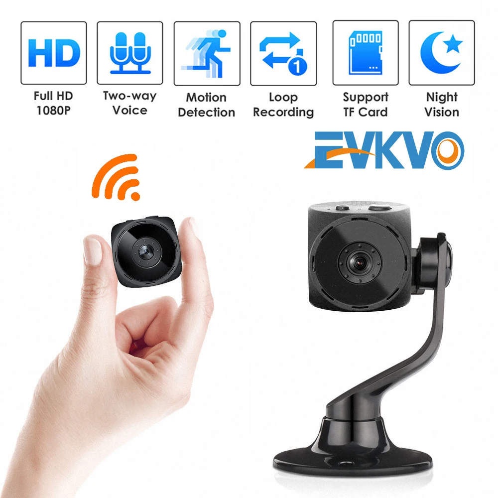 

Мини-камера 1080P с углом обзора 150 градусов и поддержкой Wi-Fi