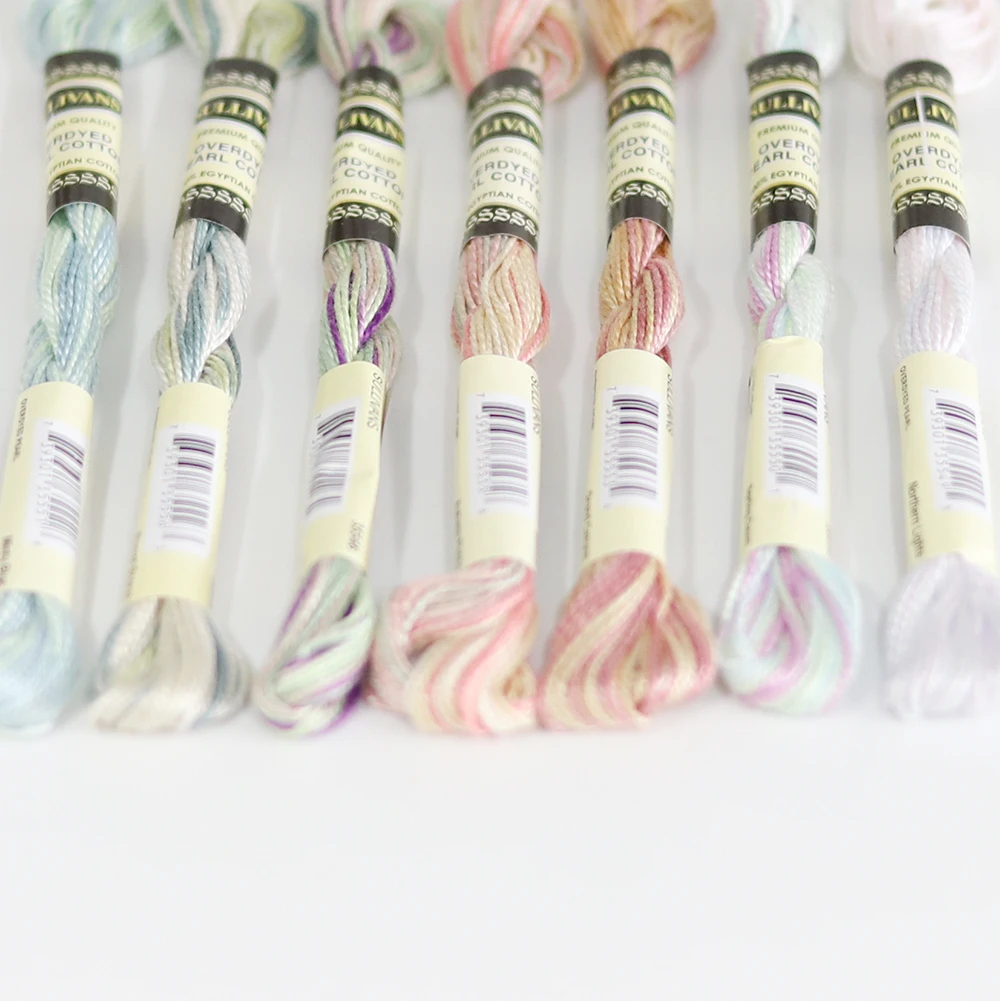 7 различных цветов жемчужная хлопчатобумажная нить 15 ярдов размер 5 100% египетская