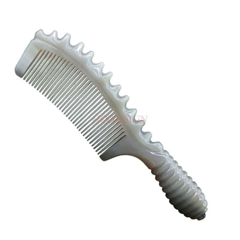 yak horn comb Horn Comb Genuine Natural Anti Static Anti-hair Loss Long Straight Hair Large Female Home Massage White Yakl