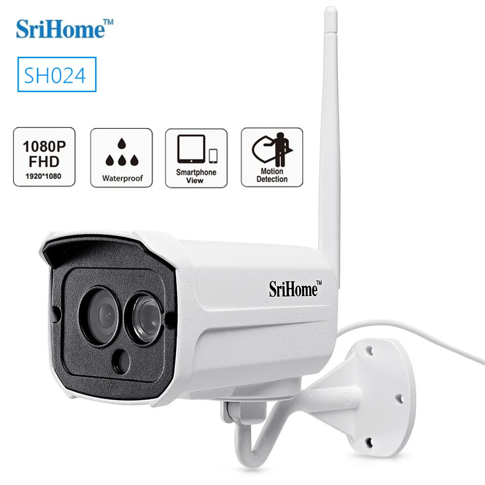 SriHome SH024 1080P умная ip камера IP66 Водонепроницаемая ночного видения обнаружения