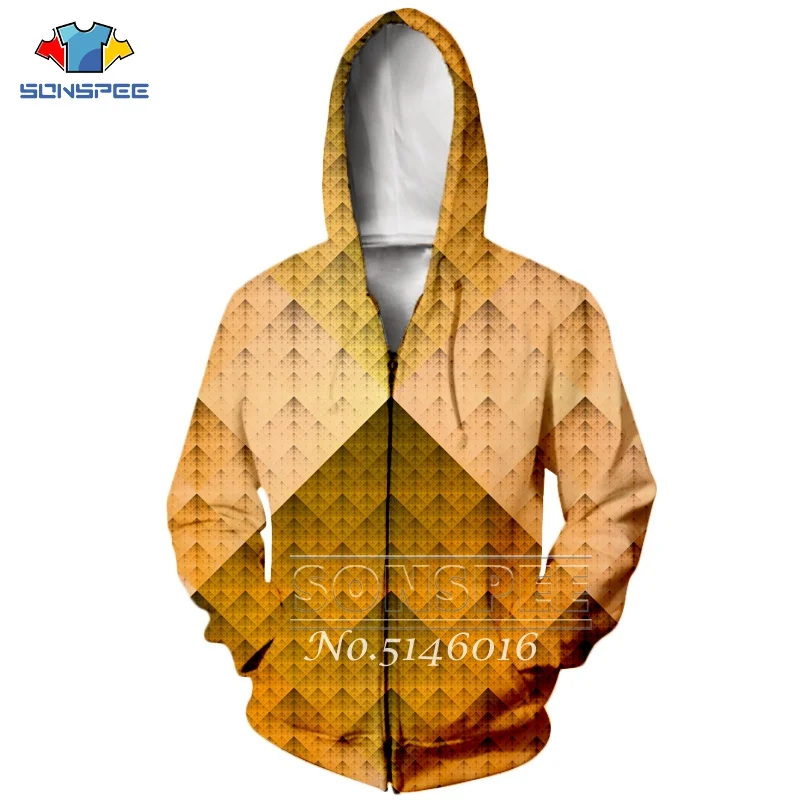 SONSPE/футболка с 3D принтом в виде абстрактной пирамиды Повседневный жилет унисекс