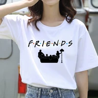 friend letter t shirt women harajuku 90s ulzzang graphic female short sleeve t shirt summer clothes tops plus size 2xl