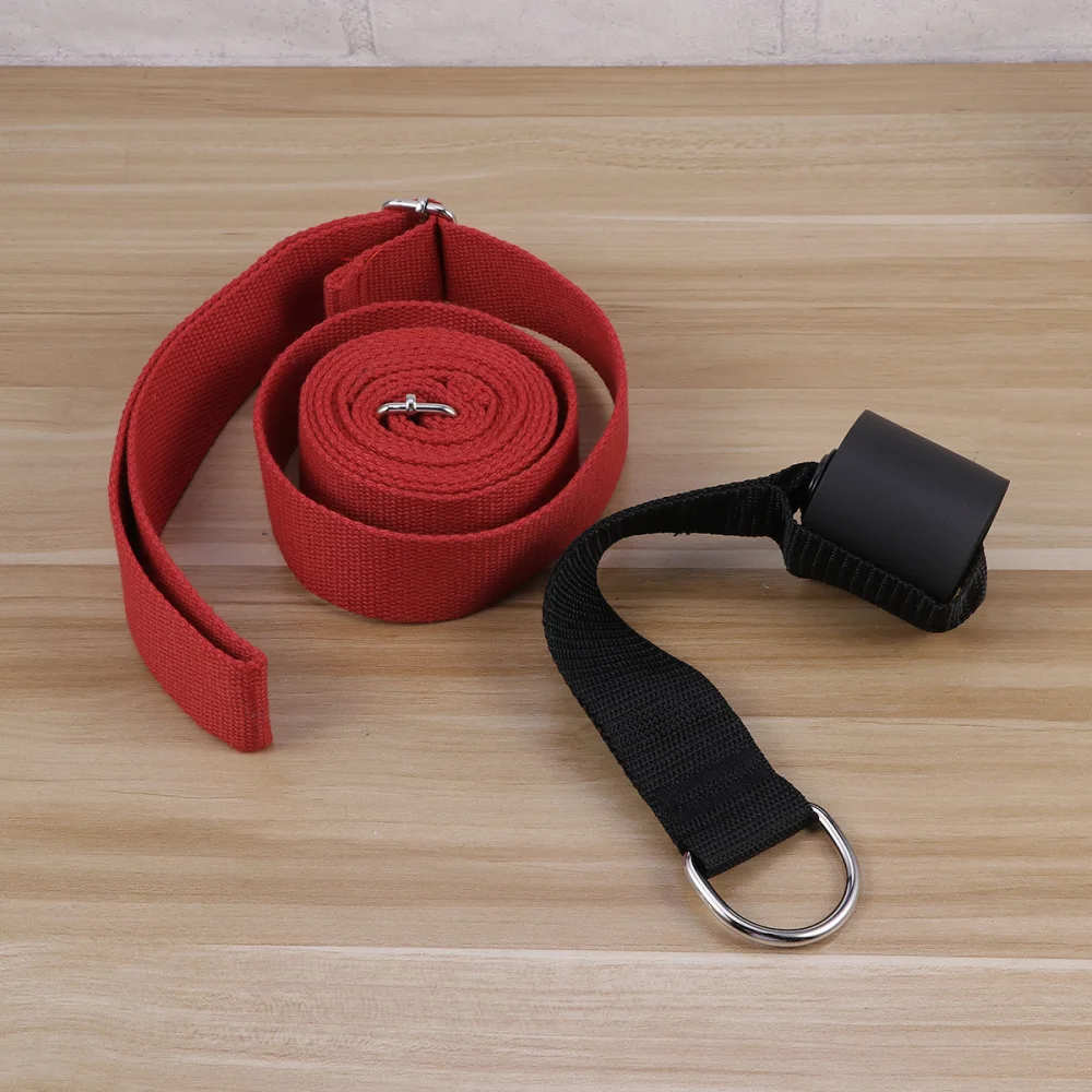 

Durable Yoga Strap Cotton Exercise Straps for Yoga Stretching General Fitness (Red)