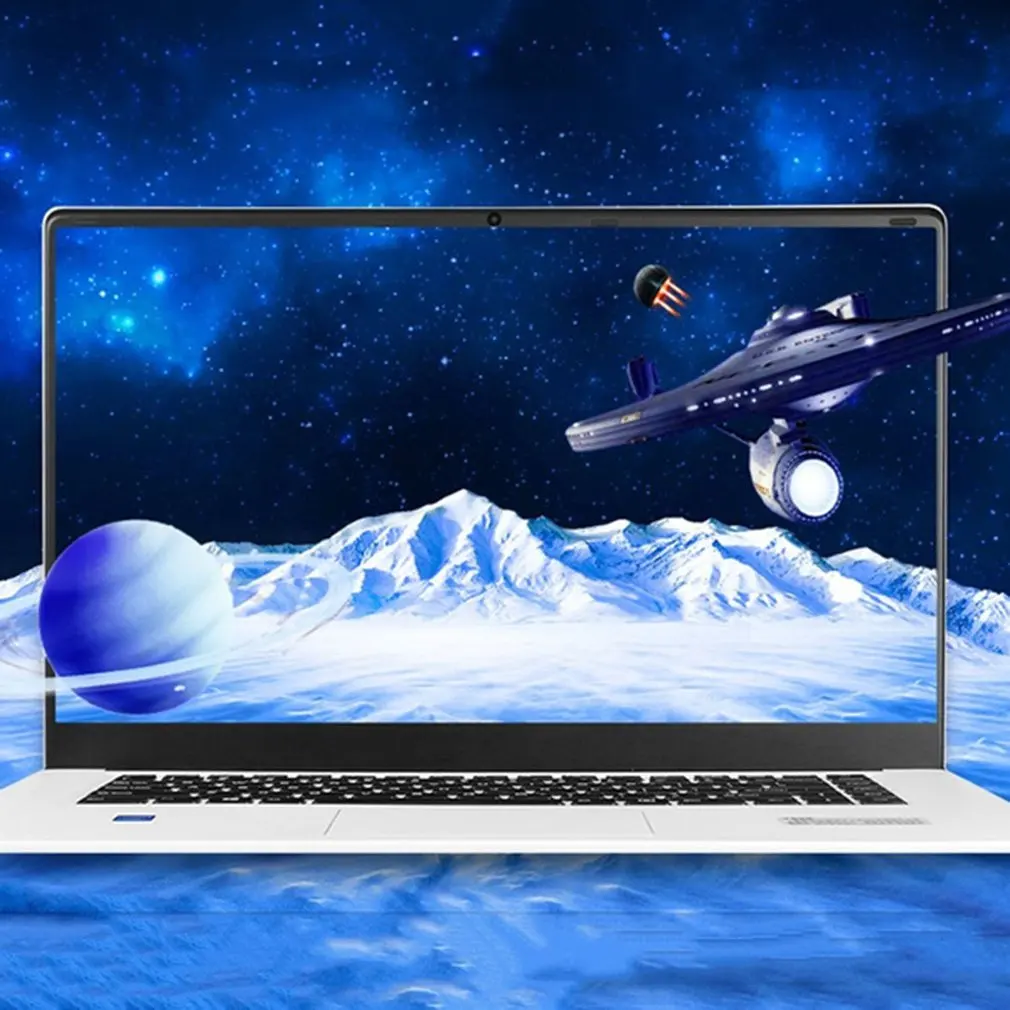 Portable 14 Inch Laptop Silvery Ram 6GB+ Rom 64GB High Definition 2.4Ghz TF Card Ultrathin Computers