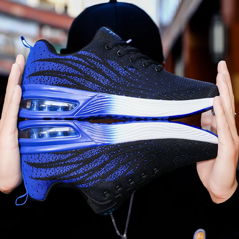 Мужские кроссовки с градиентом легкие дышащие сетчатые для бега и ходьбы