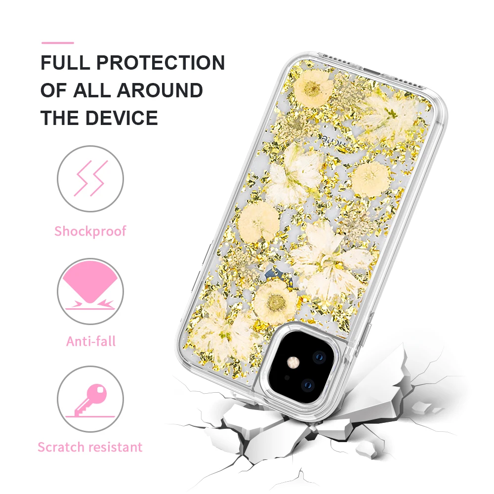 3 Layer Glitter Case for iPhone 6 6s 7 8 Plus XS Max XR X Cover Luxury Bling Sparkle Designer Shining Fashion PH06 |
