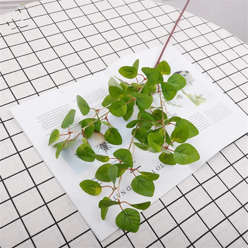 

12pcs Fake Short Stem Sweet Leaf (3 stmes/piece) 31.5" Length Simulation Greenery for Wedding Home Decorative Artificial Plants