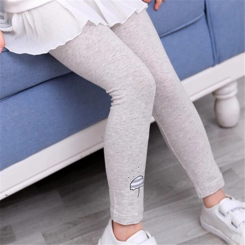 Леггинсы для девочек хлопковые Мягкие штаны карамельных цветов мультяшный