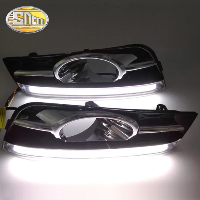 

For Chevrolet Cruze 2009 ~ 2014 Daytime Running Light DRL LED Fog Lamp Cover With Yellow Turning Signal Functions