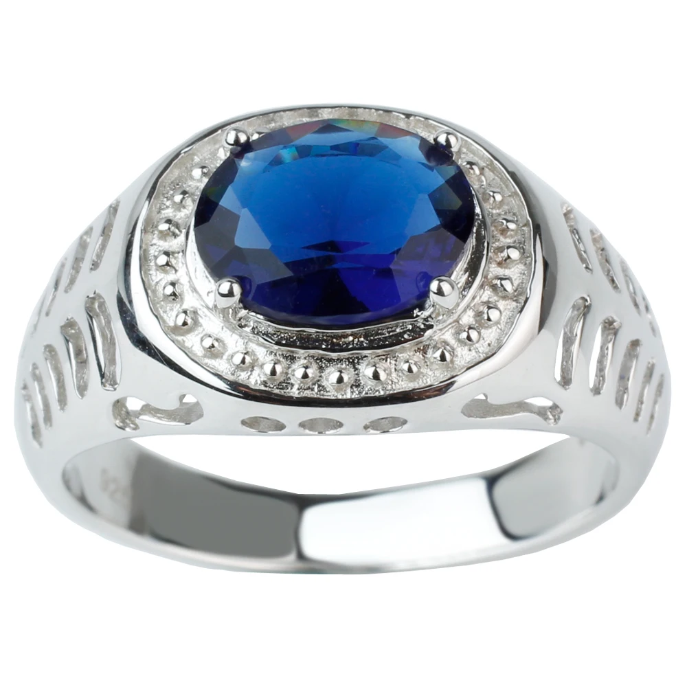 Мужское кольцо из серебра с камнем 8x10 мм|ring group|ring of light led replacementring change |