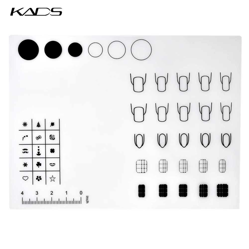 KADS Искусство Ногтей Тиснение Силиконовый Коврик Для Стемпинга Переводные