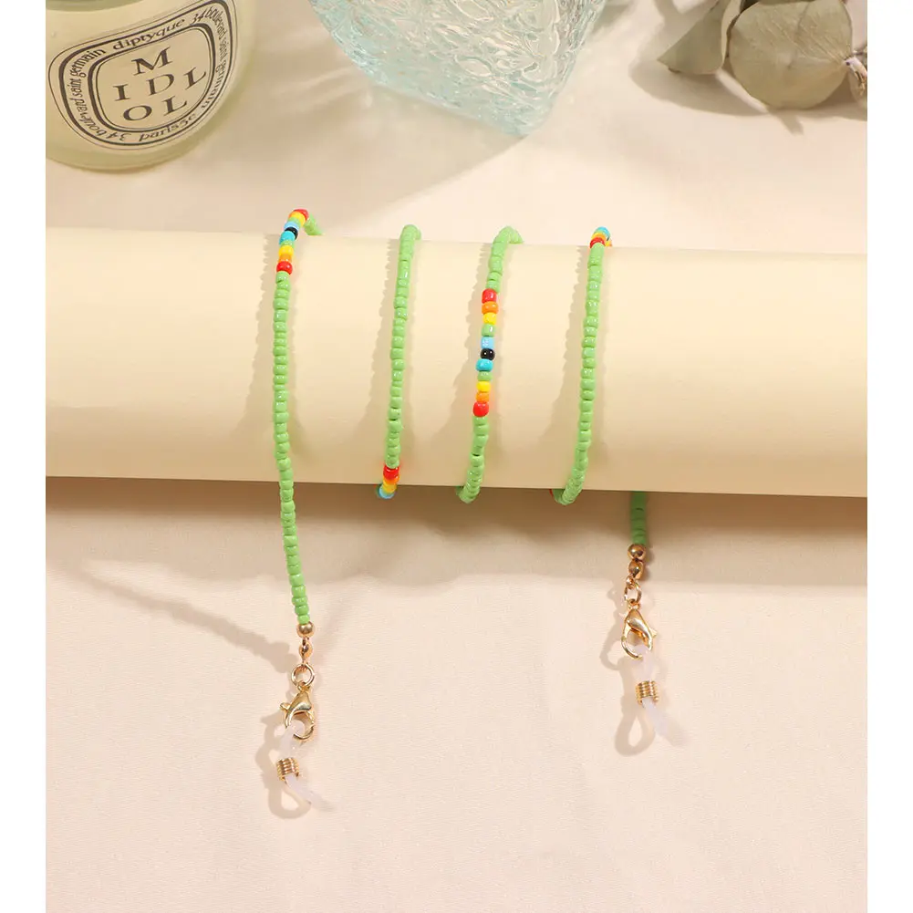 Цепочка с радужными бусинами для очков Модный шнур солнцезащитных ремешок на шею