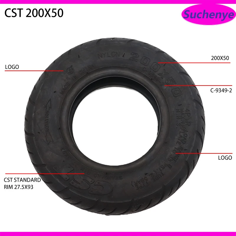 Шины для мотоциклов 8 дюймов внутренние камеры с клапаном 45 градусов шина 200x50