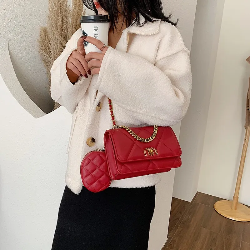 Одноцветные качественные кожаные сумки через плечо для женщин 2020 винтажная