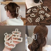 korean version of super fairy pearl hairpin headdress large clip girl cute hairpin