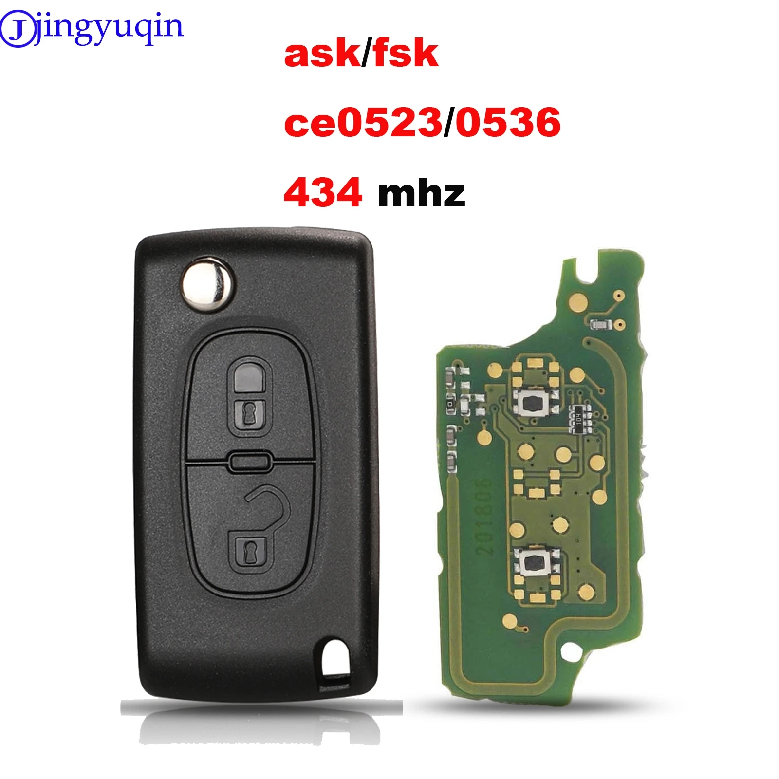 Jingyuqin 10p 434 МГц ASK FSK для Peugeot 107 207 307 308 407 607 Citroen C2 C3 C4 C5 C6 C8 Xsara Picasso CE0523 Ce0536|Ключ от авто|