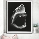 В виде пасти акулы Wall Art Холст Картины Животные стены Картины поп-арт Холст принты домашнего декора стены художественные плакаты и принты без рамки