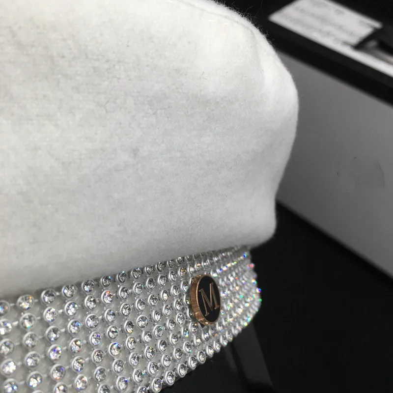 Новая Шерстяная кепка в стиле пэчворк с белым утиным языком морская шапка M яркое