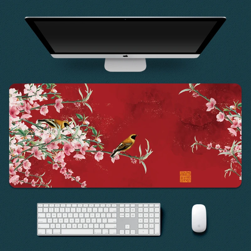 

Chinese Style Palace Mouse Pad Large Computer Keyboard Office Table Mat Classical Cute Keyboard Pad Desktop Decoration Desk Set