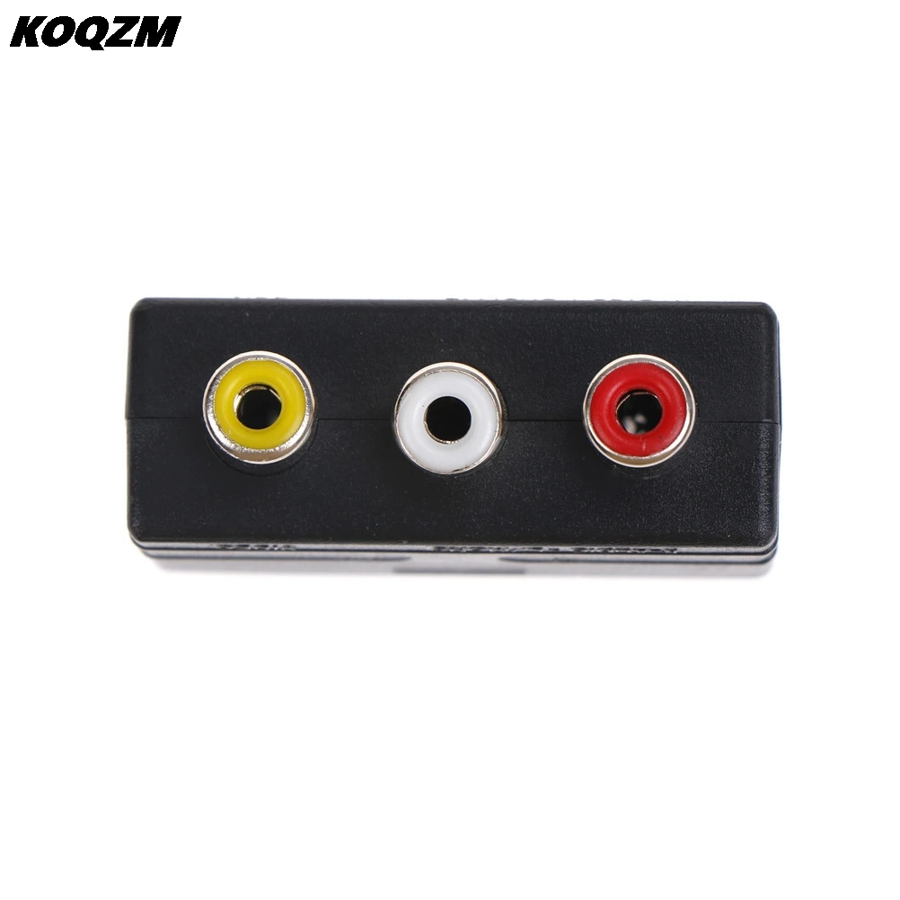 

For Video DVD Recorder TV Television Projector Scart to 3 RCA S-Video Adapter Composite RCA Phono Adaptor Converter AV TV Audio