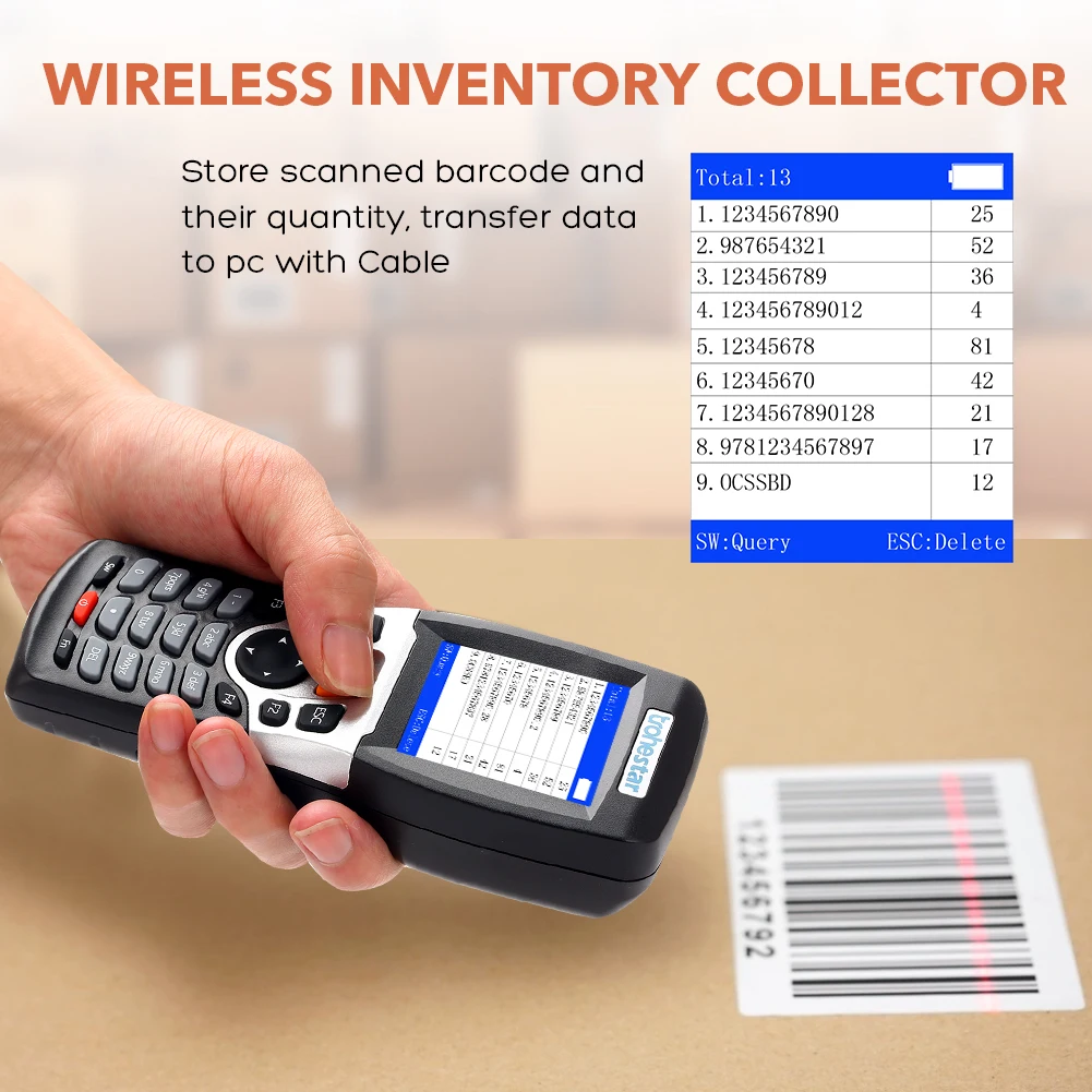 Беспроводной сканер штрих кода Портативный 2 4 ГГц Bluetooth считыватель с зарядным