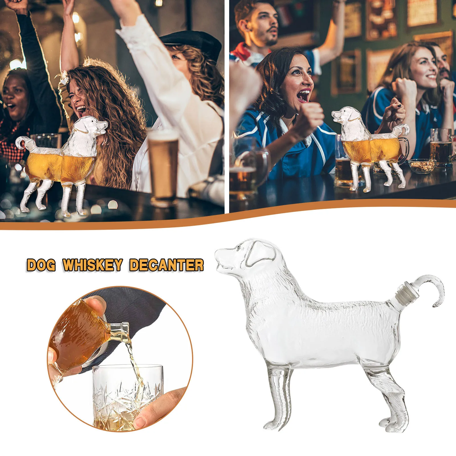 Этот графин для виски собак станет идеальным центральным предметом украшения