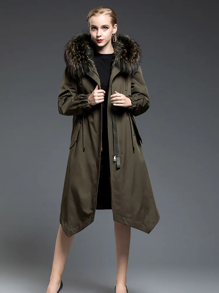 Настоящая парка 2020 зимняя женская куртка с подкладкой из натурального