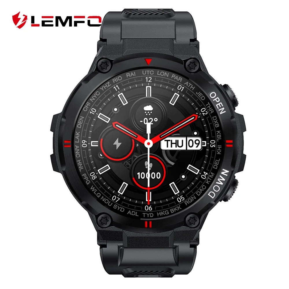 LEMFO Смарт-часы Для мужчин вызовов через Bluetooth воспроизведение музыки в формате