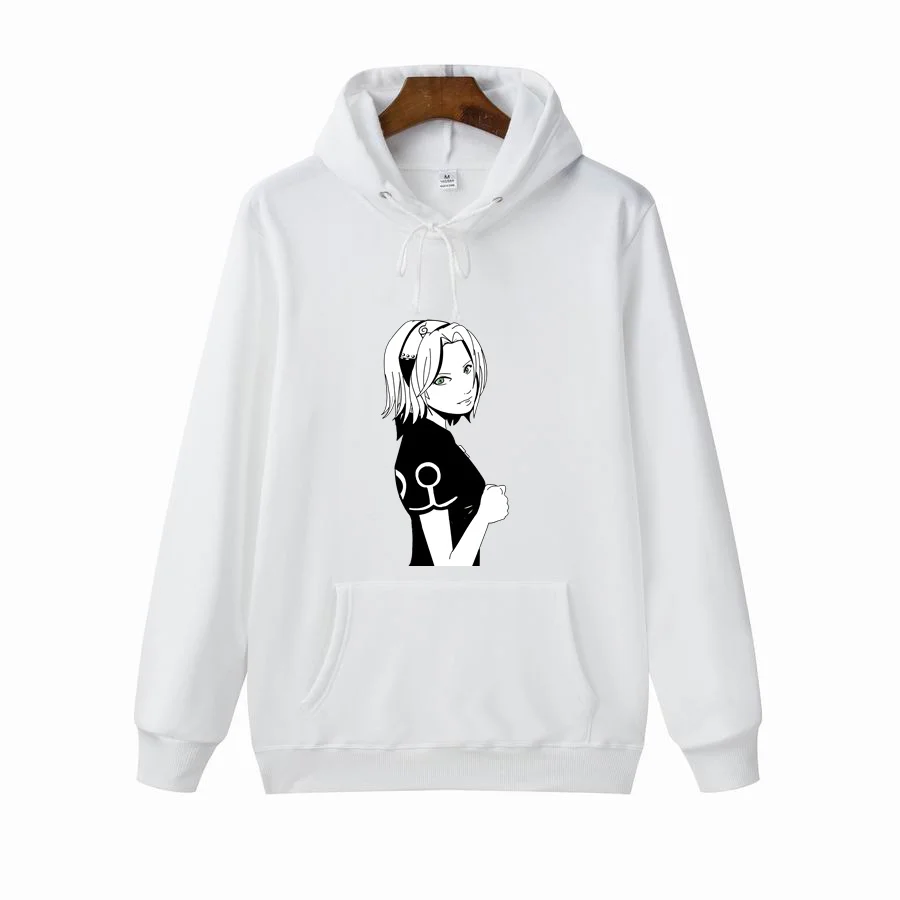 

2021Winter Autumn Womens Cartoon Print Sweatshirts Pocket With Hat Harajuku Sport Hoodies Casual Loose Streerwear Pullovers
