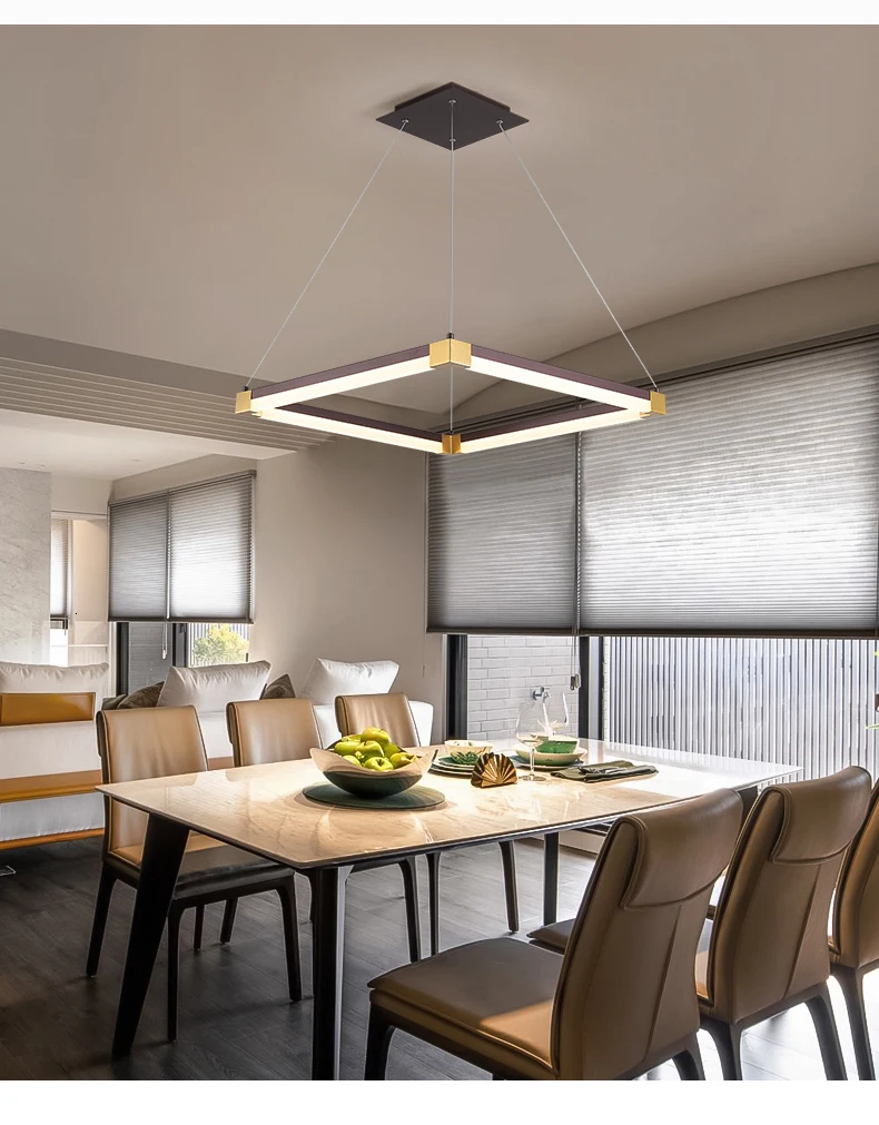 Dragonscence современный светодиодный светильник для столовой, гостиной, рамы, роскошный блеск часов, белый черный подвесной светильник