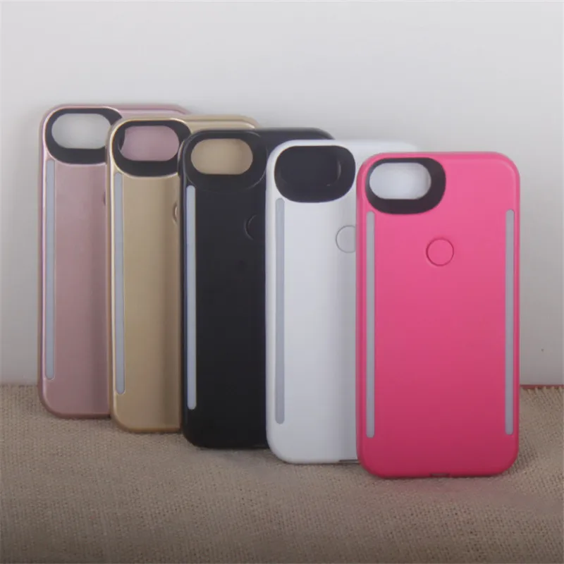 

LED Selfie Light Phone For iPhone XS Max XR X 10 Case For iPhone 7 8 Plus with Lights Flash Luxury For i Phone 6 6s Plus X Cover