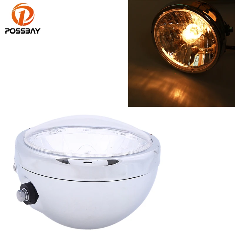 Универсальные хромированные мотоциклетные фары POSSBAY 6 8 дюйма фонари янтарного