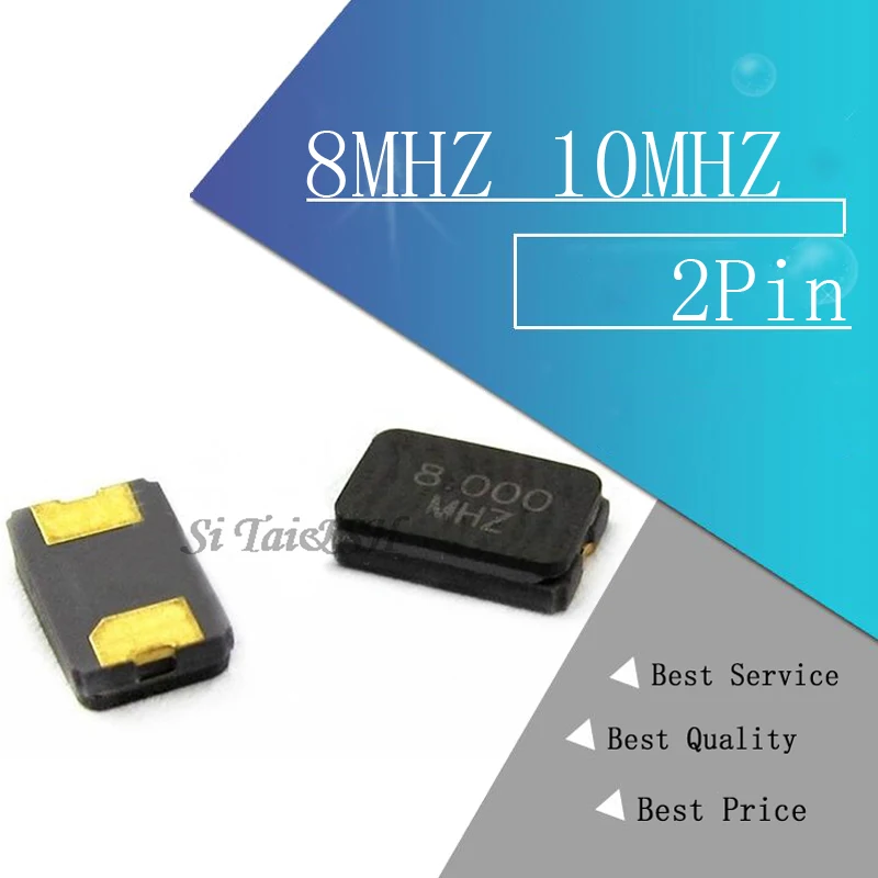 10 шт. 8 МГц 11 0592 12 13 56 16 000 20 24 2Pin 5032 smd Кварцевый резонатор Кристалл