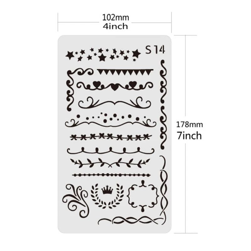 

36Pcs Drawing Template Ruler DIY Painting Template Geometric Hollow Out Painting