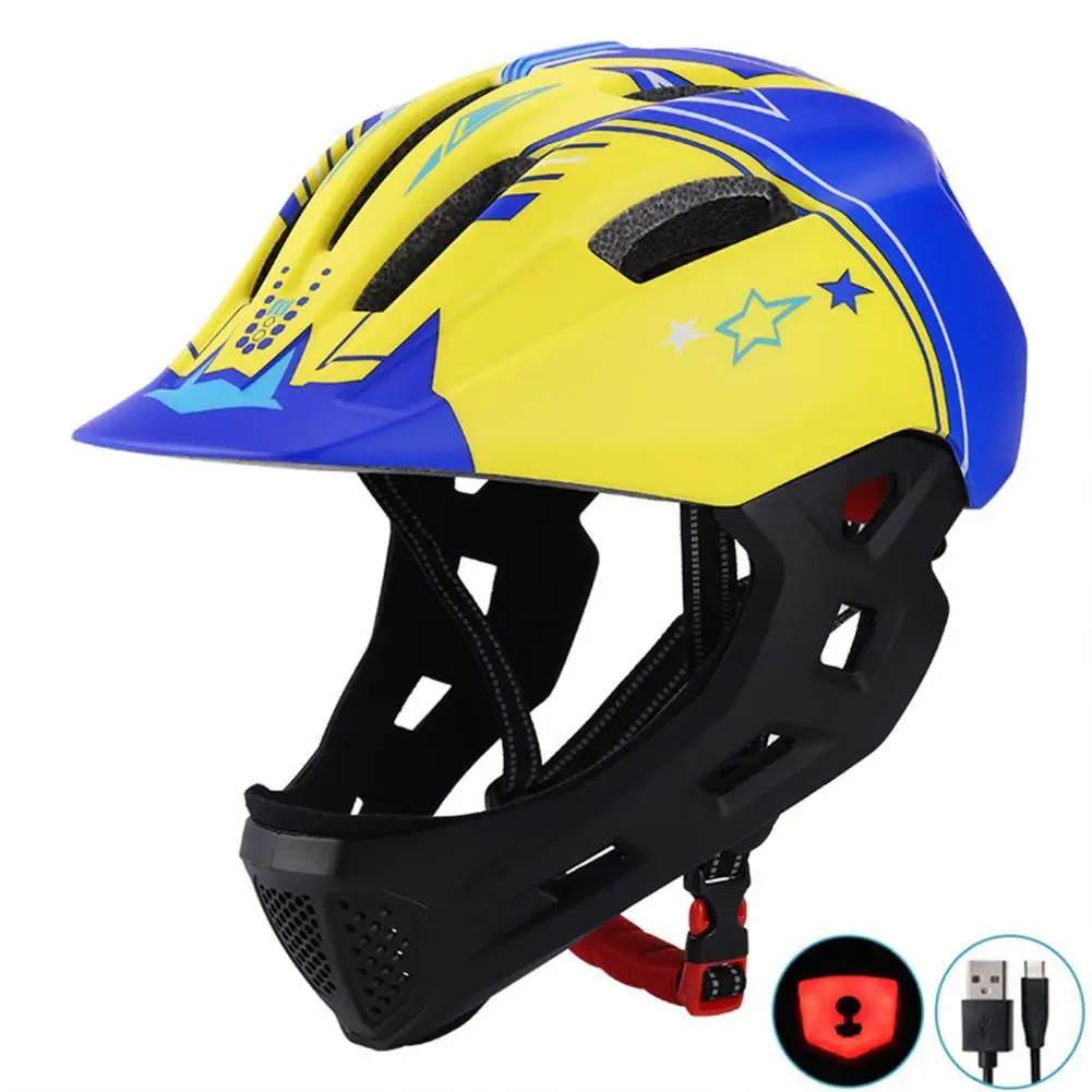 

Детский мотоциклетный шлем, съемный шлем на все лицо, для езды на велосипеде, скейтборде светильник кой
