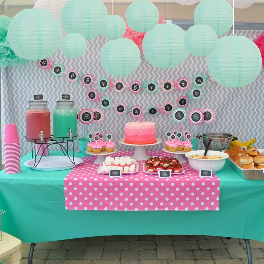 10 упаковок мятно-зеленый круглый бумажный фонарь висящий в Азии Китайский