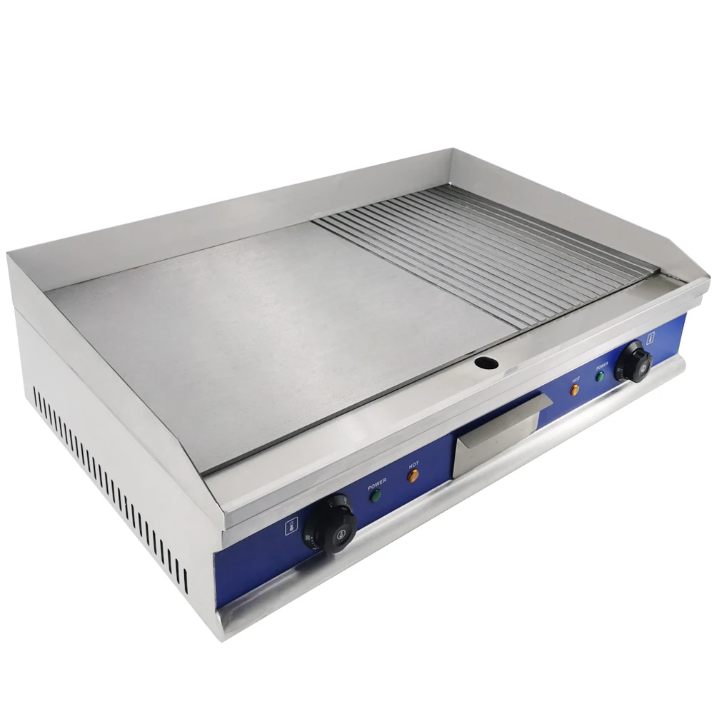 Commercial Stainless Steel Electric Griddles For Restaurant Kitchen Counter Top High Capacity Fryer Frying Pans | Бытовая техника