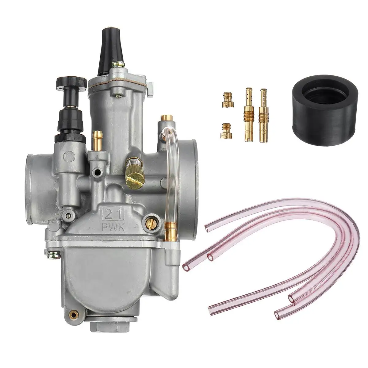 21mm Карбюратора мотоцикла универсальный Carburador Carb Мощность струи для Keihin PWK око 21/24/26/28/30/32/34 мм для 200cc до 250cc двигатель - Цвет: 21mm