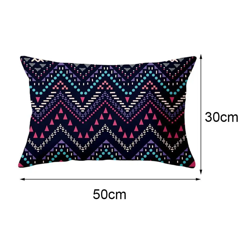 

Ethnic Abstract Geometric Backrest Home Decoration Pillow Case Soft Short Plush Duplex Printing Cushion Rectangle Pillow