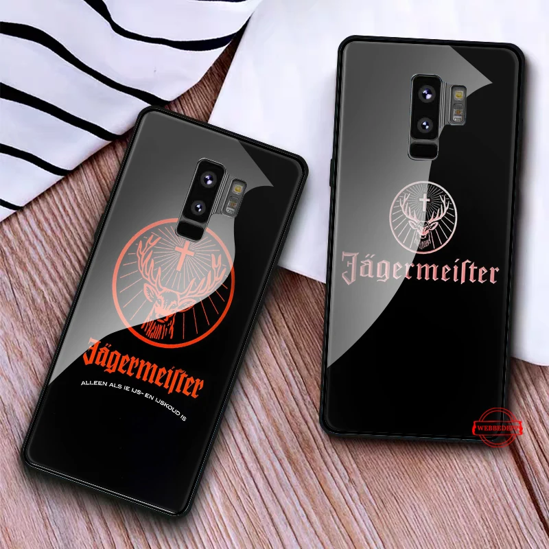 Логотип ЕГЕРМЕЙСТЕР Стекло чехол для samsung S7 край S8 S9 S10 плюс A10 A20 A30 A40 A50 A60 A70 Note 8, 9, 10