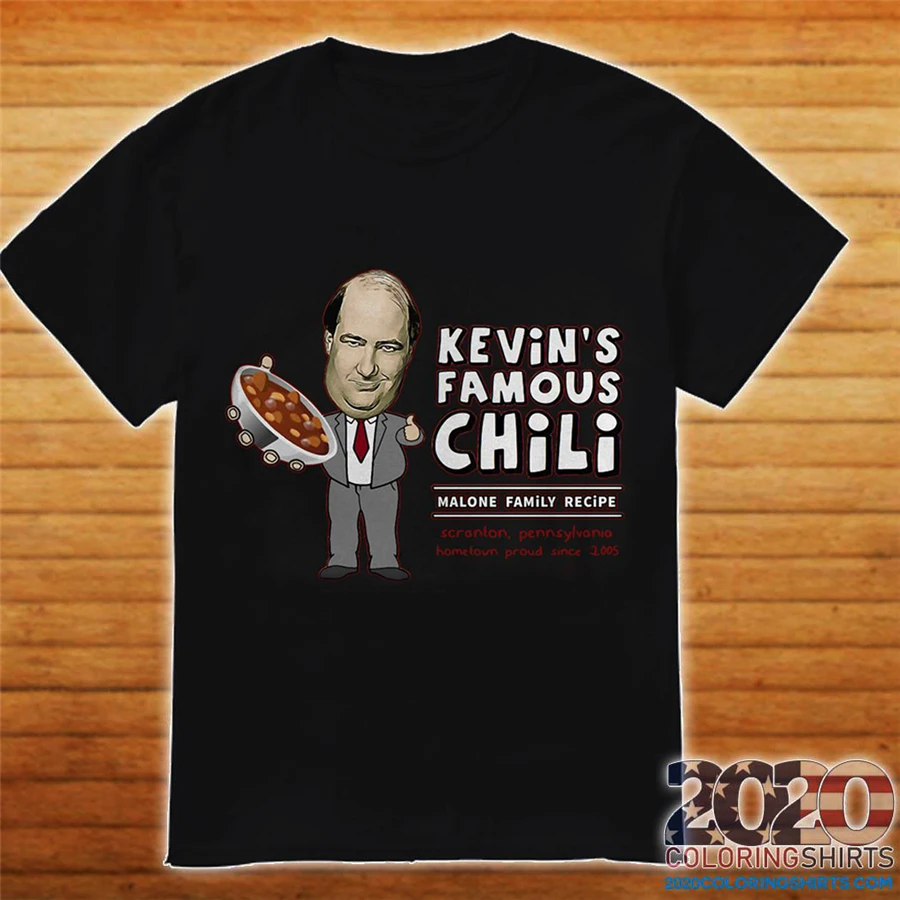 Kevin's Famous Chili Malone Family Recipe забавная футболка черная короткая мужская и женская