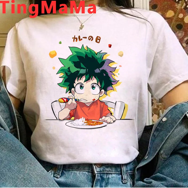 Моя геройская Академия Midoriya Izuku Deku Boku No Hero Футболка женская ulzzang 2021 винтажная