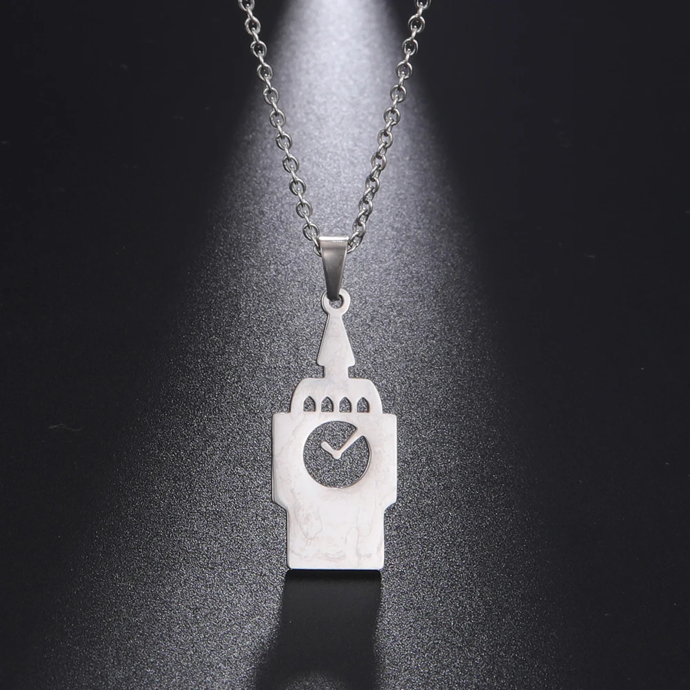 Fishhook Ожерелье Big Ben Англия Великобритания Лондон английский путешествия розовое